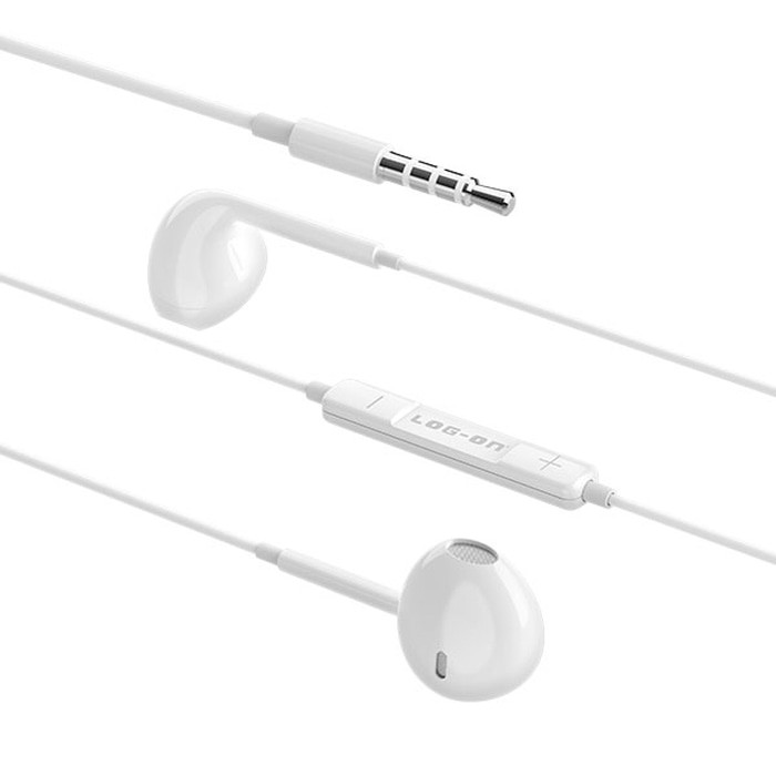 HANDSFREE EARPHONE LOG ON SOFTSTYLE LO-HF588 DIGITAL JACK AUDIO UNIVERSAL MIC