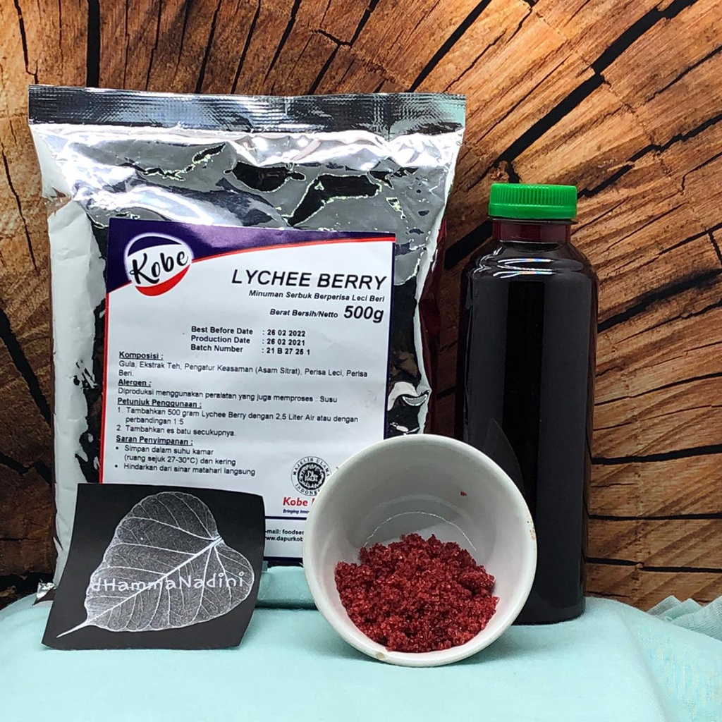 

lychee berry kobe 1/2 kg/serbuk leci beri 500 gr/minuman bubuk leci beri/lychee berry powder