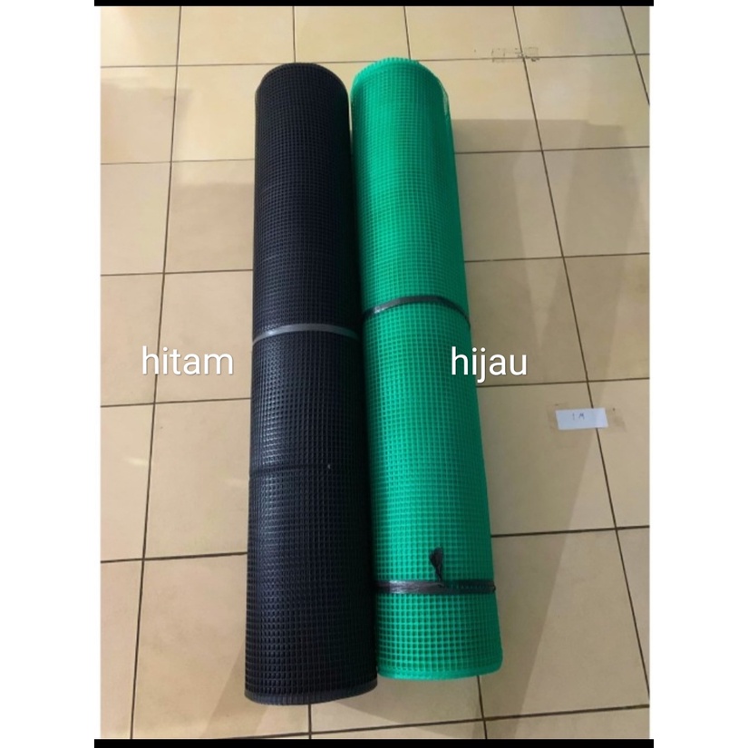 

jaring plastik hdpe 1 meter x 1.2 meter hijau atau hitam barang panjang 120