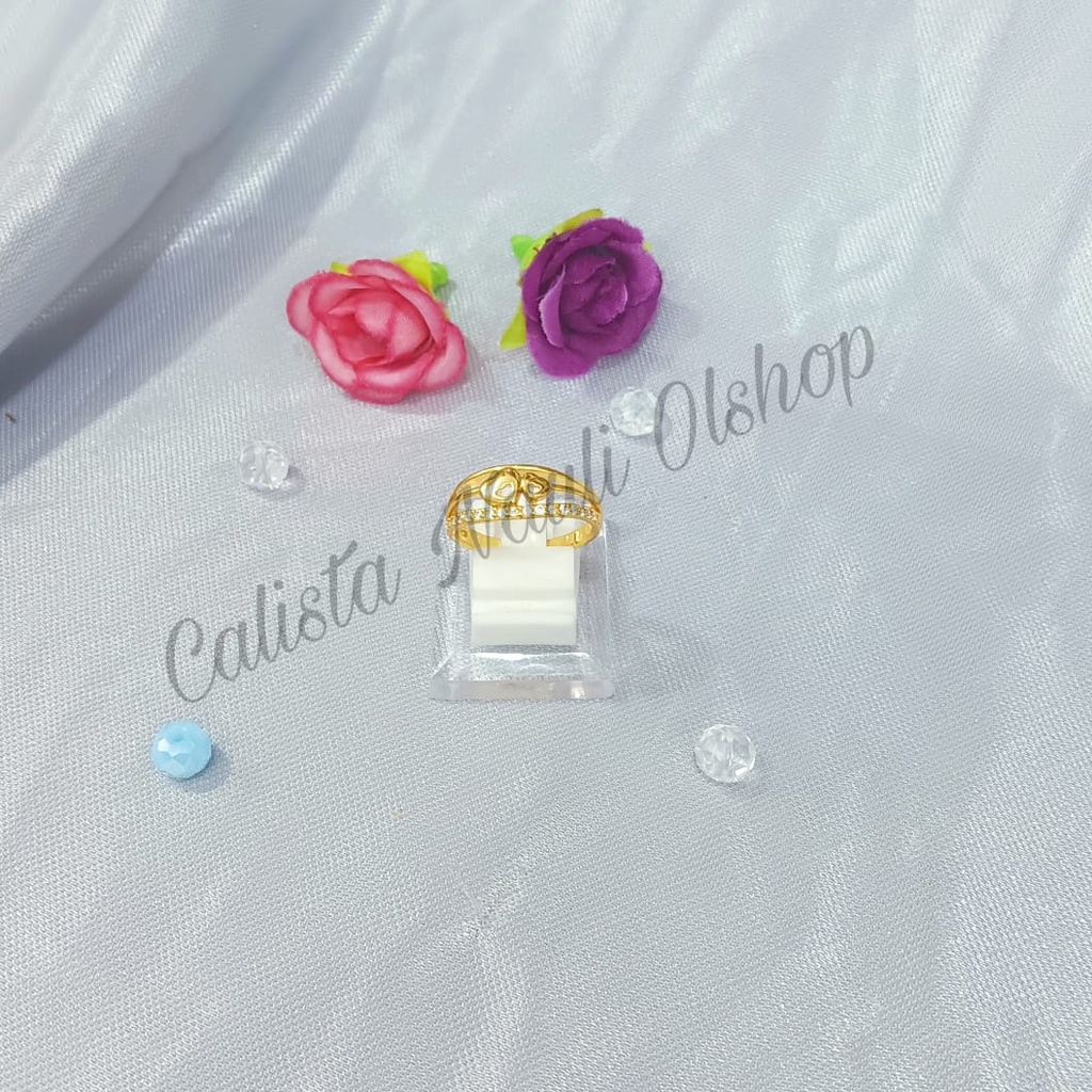 SET DEWASA LOVE CANTIK PERHIASAN EMAS  KOREA ANTI KARAT DAN ANTI LUNTUR