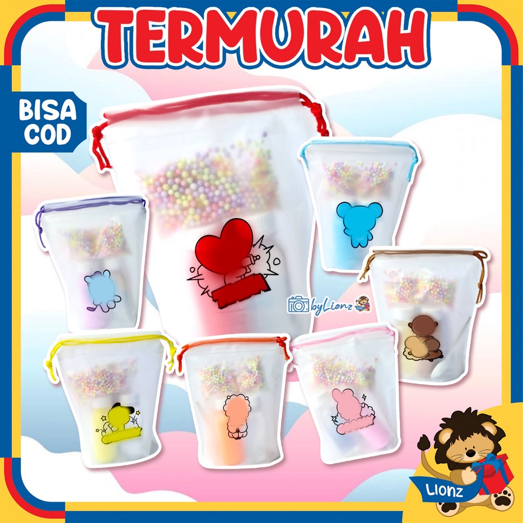 Slime kit bt21 free POUCH dan sticker by lionz.idn