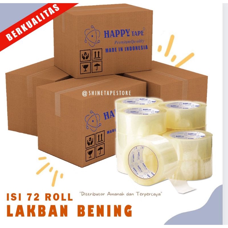 

LAKBAN BENING 72 ROLL/DUS 45 X 90 YARD BERKUALITAS