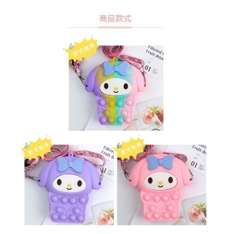 TAS POP IT ANAK MELODY / TAS POP IT ANAK SELEMPANG UNICORN / TAS POP IT ANAK TERMURAH - PO-38