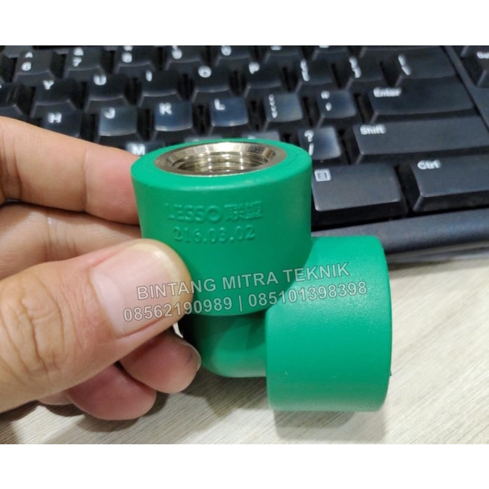 LESSO PPR FEMALE THREAD ELBOW / ELBOW DRAT DALAM PPR 32 x 1/2"