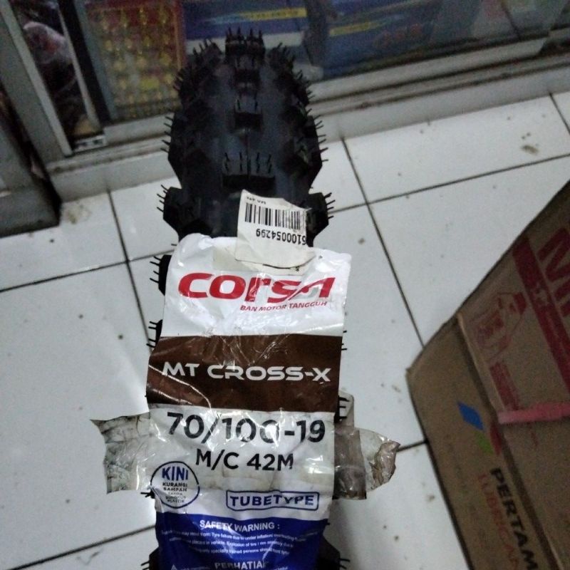 Ban CORSA 70/100 Ring 19 MT Cross X Tube Type Ban Luar Motor 70 100-19 Tril Cros Trial Corsa KLX CRF