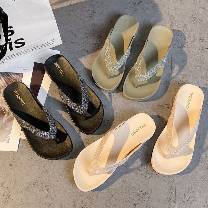 Sandal Jepit Wanita Glitter Import Korea