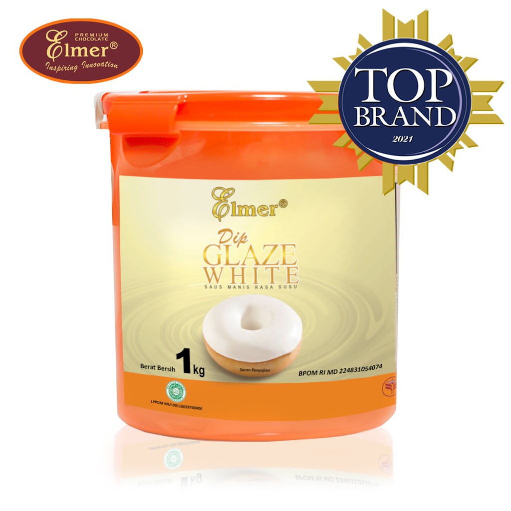 

Elmer Dip Glaze White 1 kg | Topping Donat | Selai Roti
