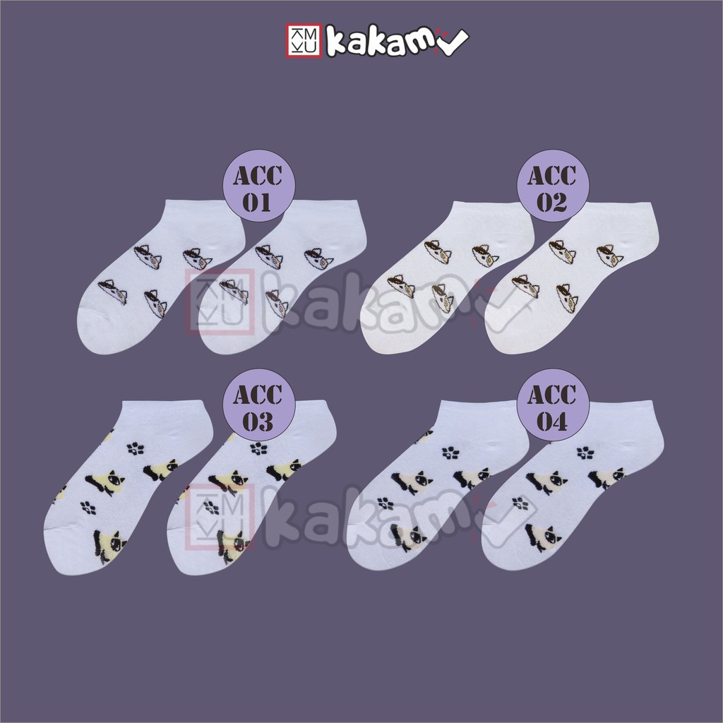 Kakamu Kaos Kaki semata Kaki Polos &amp; Motif / Angkel  / Ladies MIX 12 Pasang