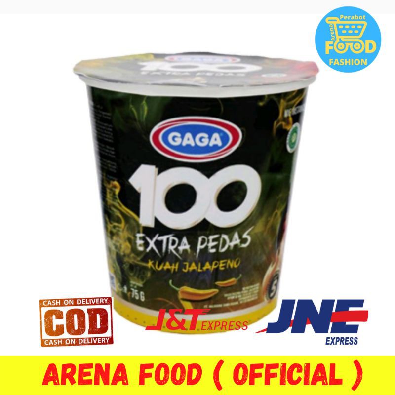 

[✓COD ] GAGA 100 MIE EXTRA PEDAS KUAH JALAPENO CUP 75 GR ( FOOD )