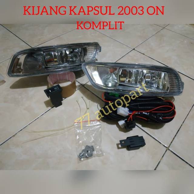 Lampu kabut foglamp kijang kapsul 2003 2004 komplit kabel switch