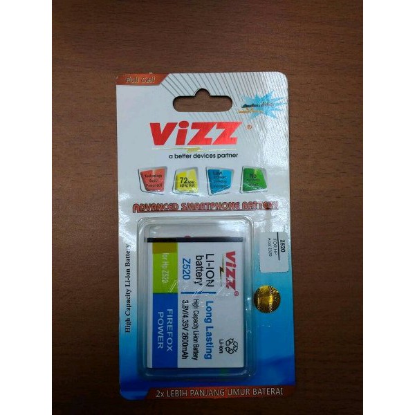 Battery Baterai Vizz Acer Liquid Z520 Original Double Power