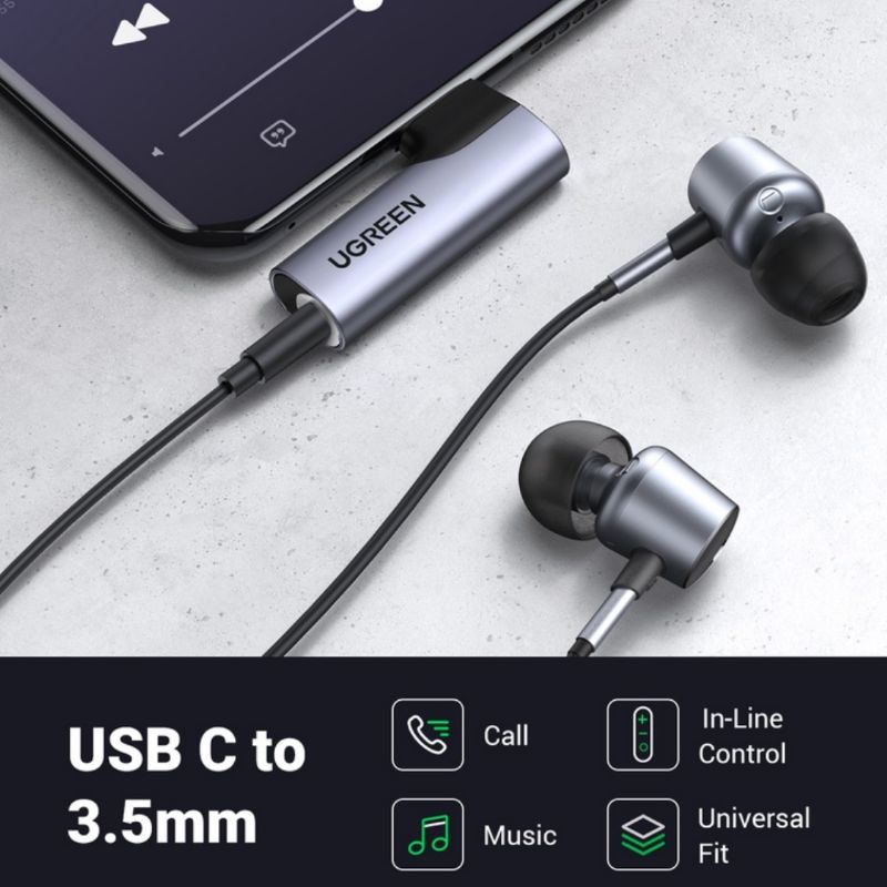 UGREEN USB Type C to 3,5mm Aux Audio Adapter DAC Clip