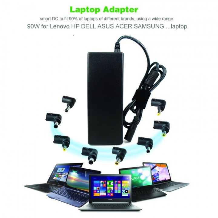 SY-90W - Automatic Universal Laptop Adapter 90W Max with 8 Tip