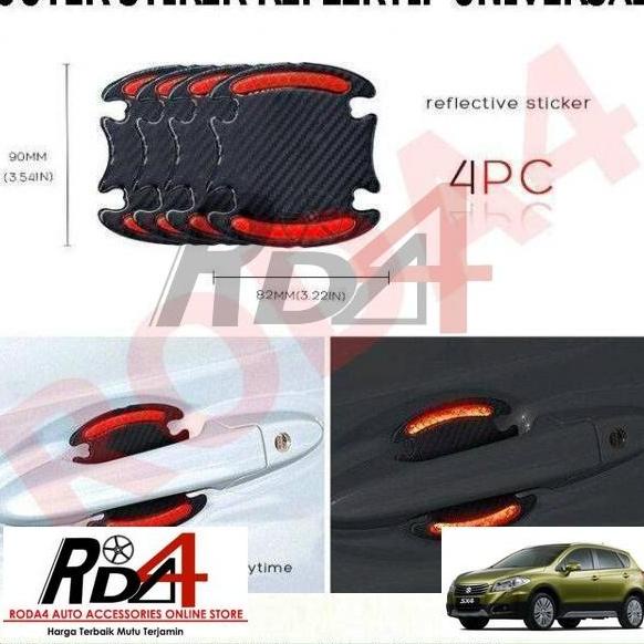 Outer Handle Carbon Stiker Reflektif Sx4 2016 rod4