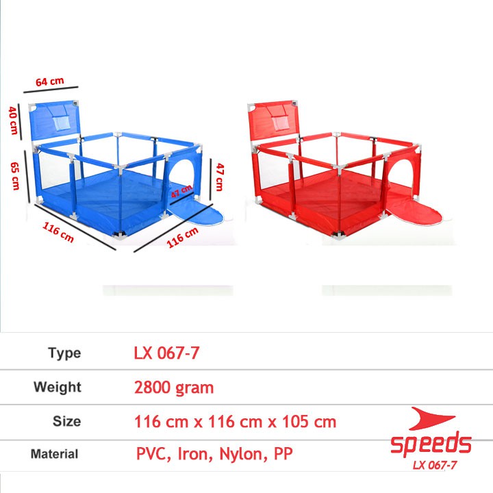 Playpen Pool Balls SPEEDS Pagar Kolam Anak / Bayi Pagar Anak Playpen Anak Keselamatan Barrier 067-7-8