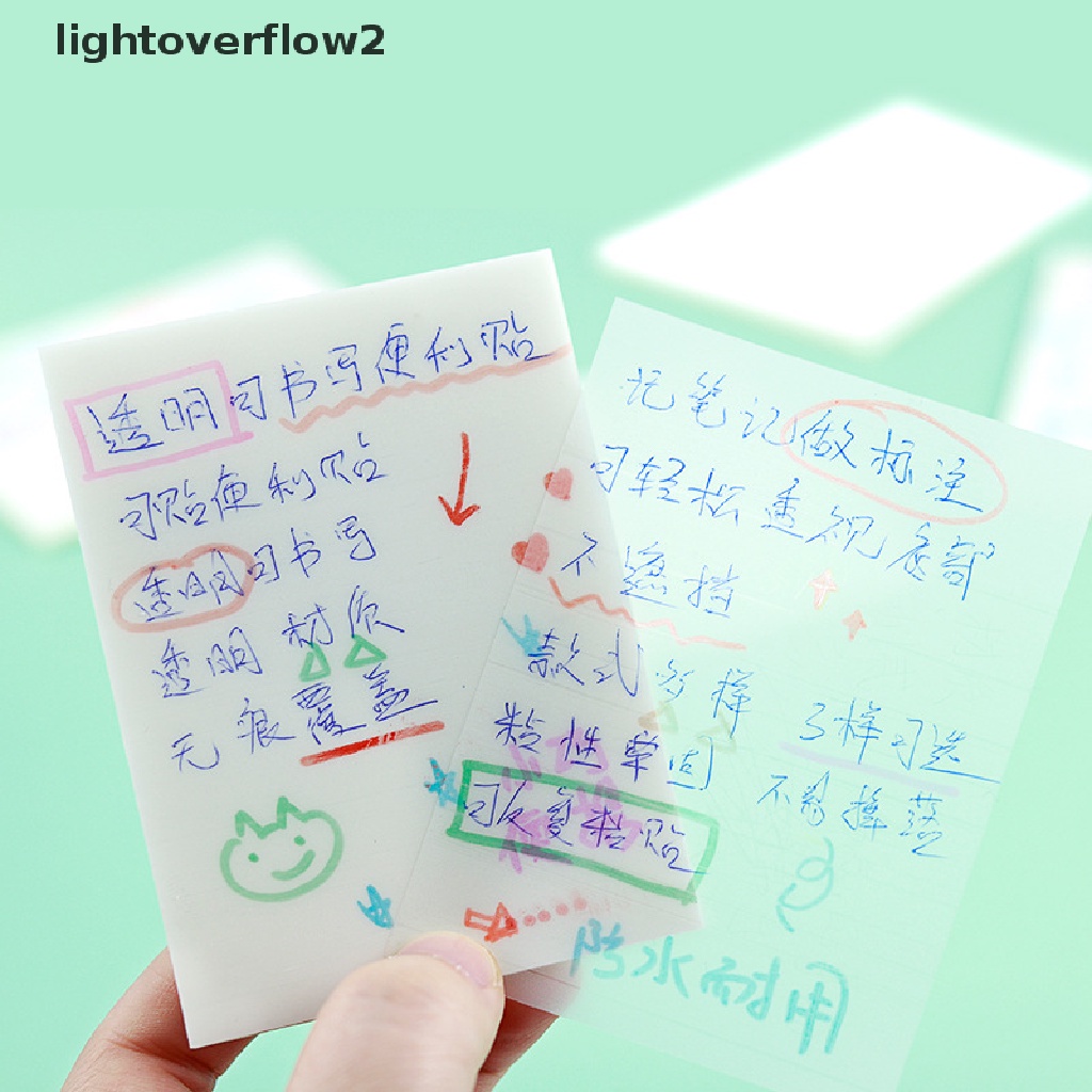 (lightoverflow2) Sticky notes / Memo Transparan Dengan Stiker Gosok