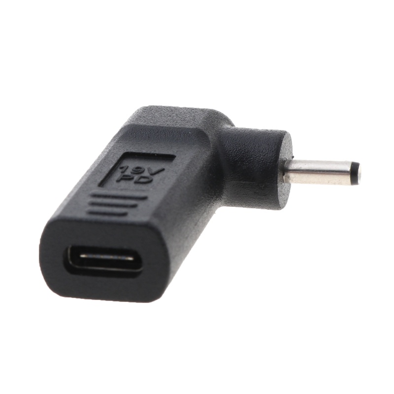 Btsg 90derajat Type-C Female Ke 3.0x1.1mm Untuk DC Male Plug Adapter Converter Untuk Lapt