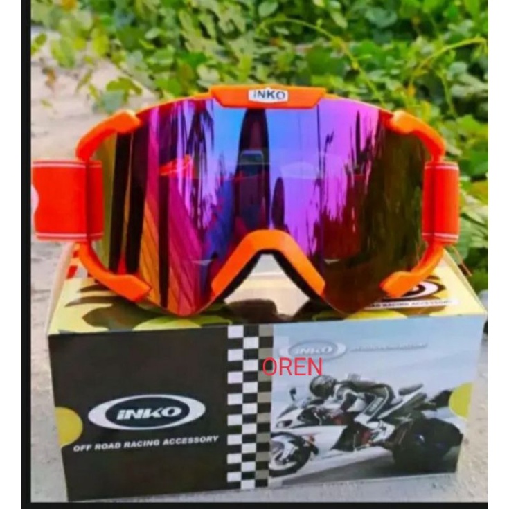 kaca helm google cross trail merk inko