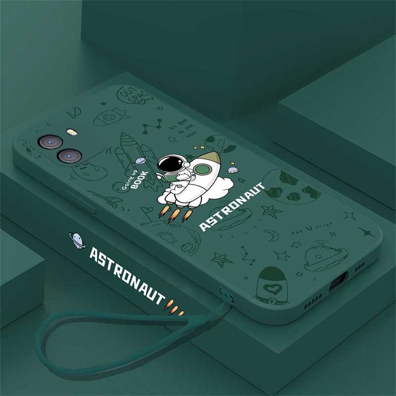 Soft Case Bahan Silikon Desain Astronot Luar Angkasa Untuk Redmi Note 11 Pro 11S 10C 10A 9C 9T 9A Note 10 5G Note 10 S Note 8 Note7 Poco M3 Pro X3 Pro NFC