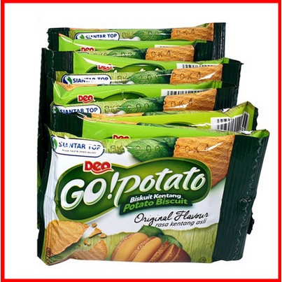 

Deo Go Potato Biscuit Kentang Original Enak Gurih Krispi Kesukaan semua 1 Renteng isi 10