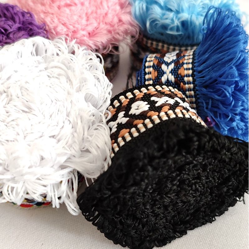 1 yard Renda Tassel lebar 4cm (90cm)