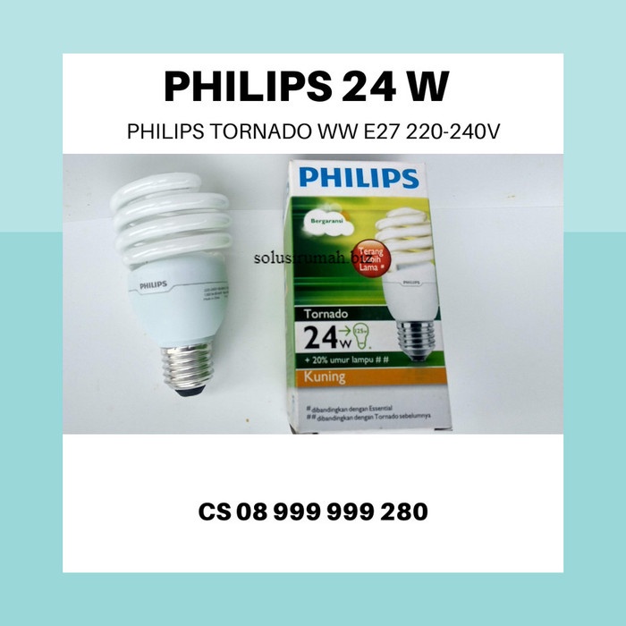 Lampu Philips Tornado 24W Kuning 24 Watt 24 W 24Watt warm white philip