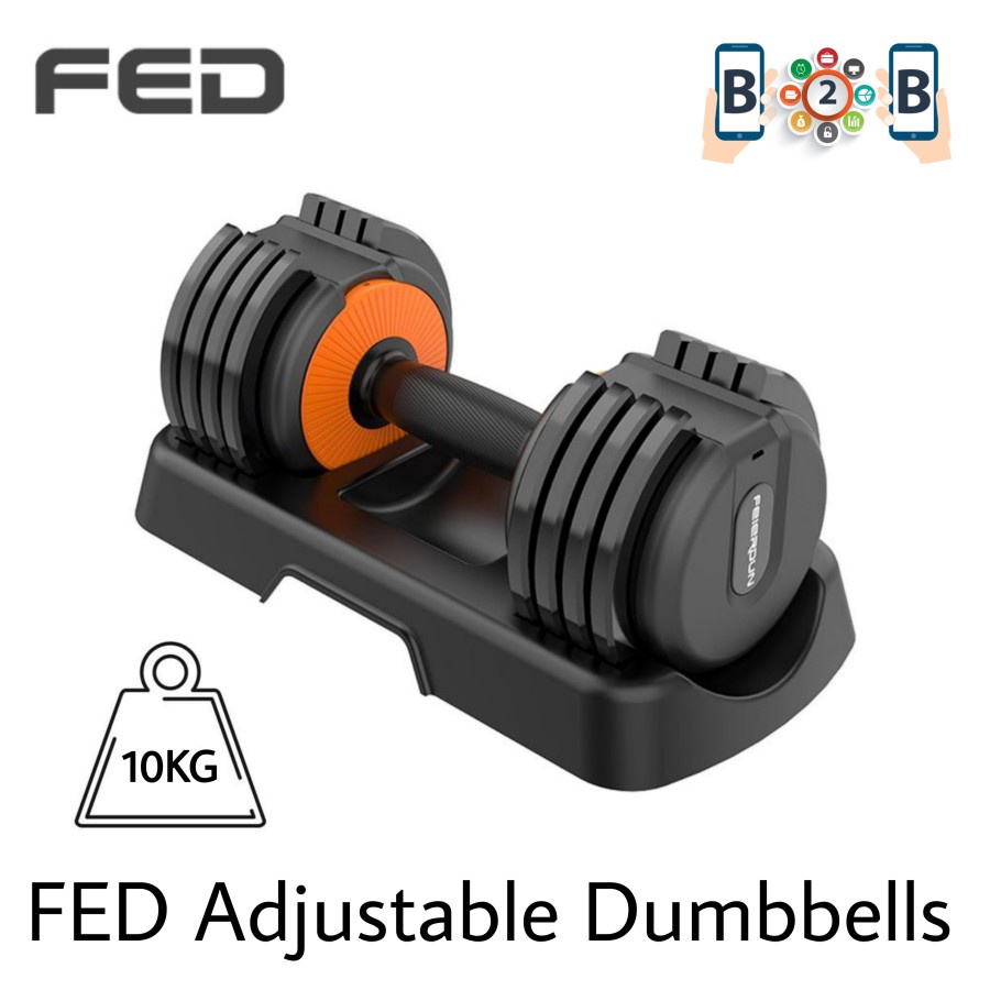 FED Adjustable Dumbbell Home Fitness Barbell 10KG