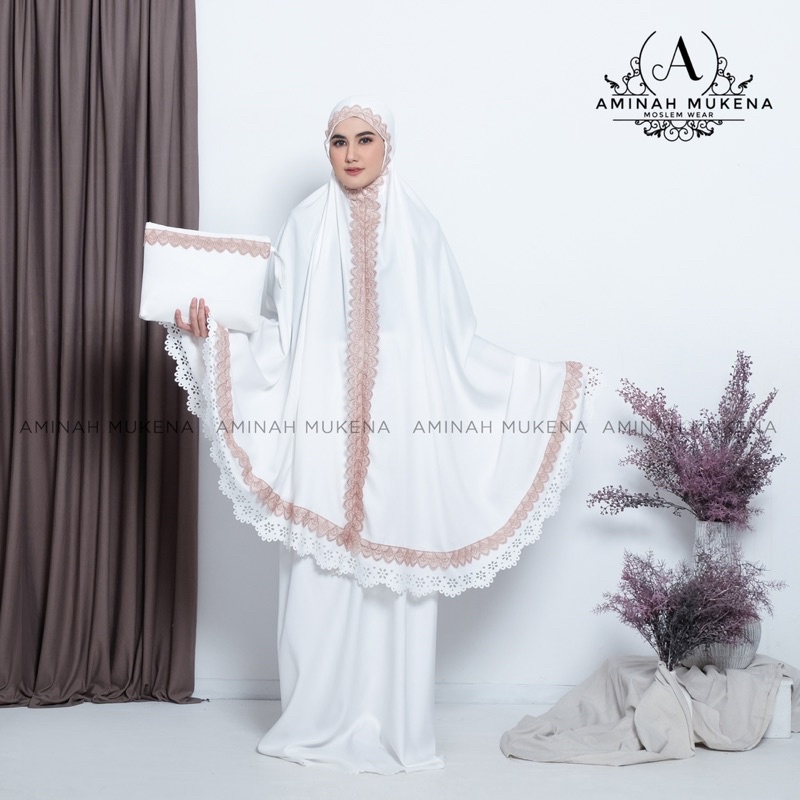 Mukena Dewasa Premium Shakilla Renda Mewah Laser Cut