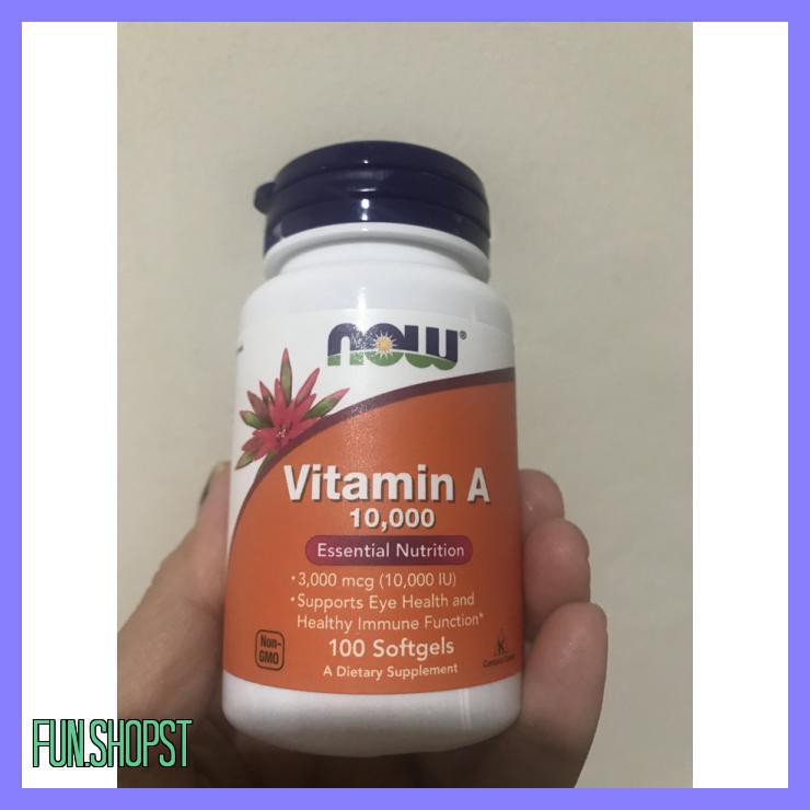 VITAMIN A 10,000IU NOW 100 SOFTGELS