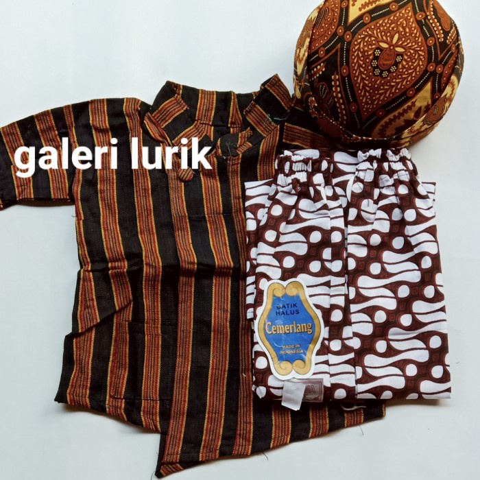 WS surjan anak laki-laki baju adat jawa lurik anak