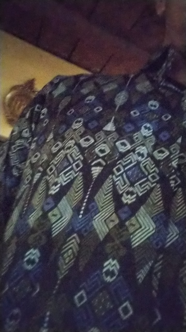 Credomenstore Kemeja Batik Pria Lengan Panjang Hitam Full Motif Hijau Tosca