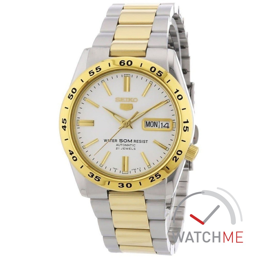 Jam Tangan Seiko 5 SNKE04K1 Automatic White Dial Gold 50m Stainless Steel Original Bergaransi