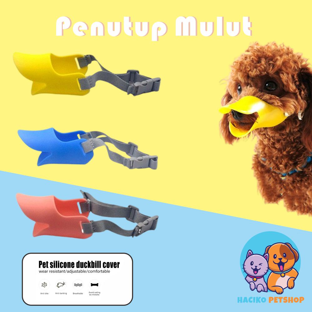 Masker Penutup Mulut Anjing Peliharaan Silikon Penutup Anti Menggigit, Anti Makan, Menggonggong