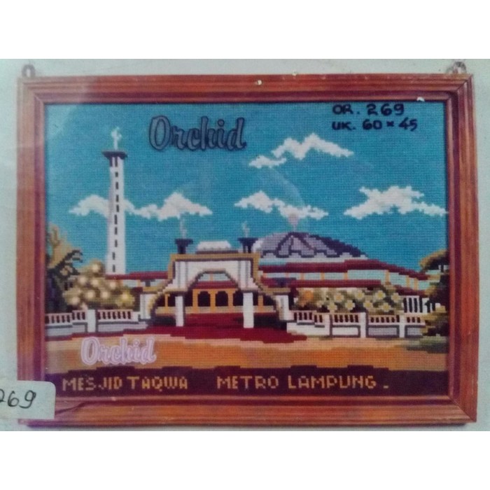 KRUISSTEEK KRISTIK ORCHID MOTIF MASJID MESJID OR 269