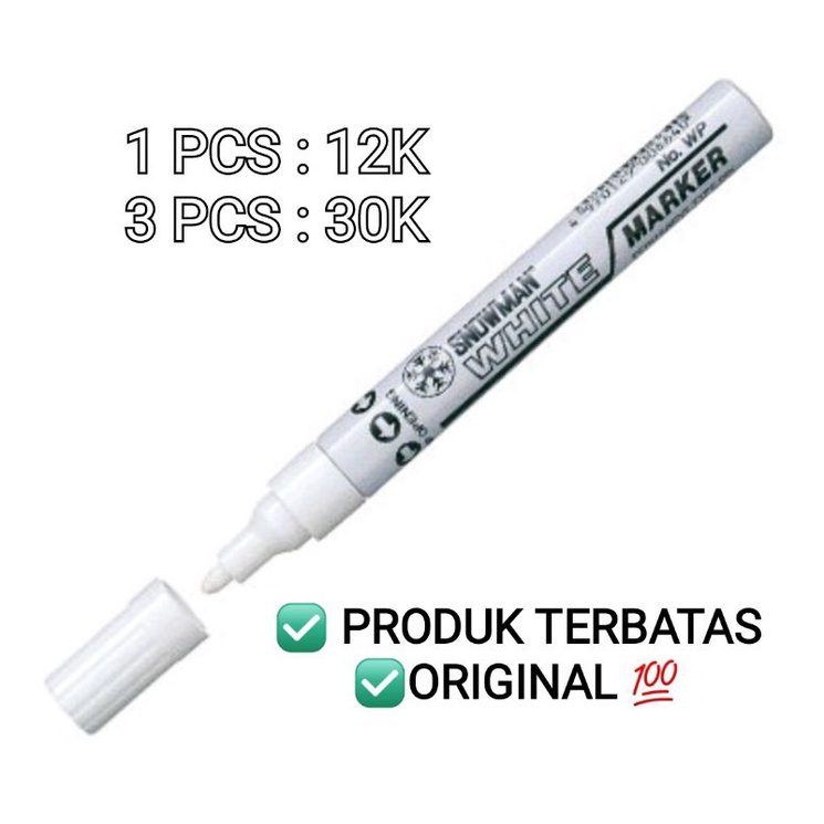 

Spidol Snowman White Marker