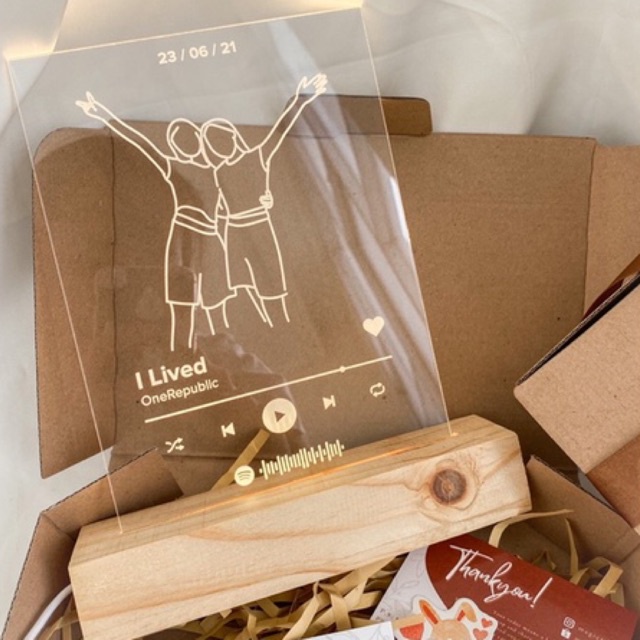 Line Art Custom Akrilik UV Print LED