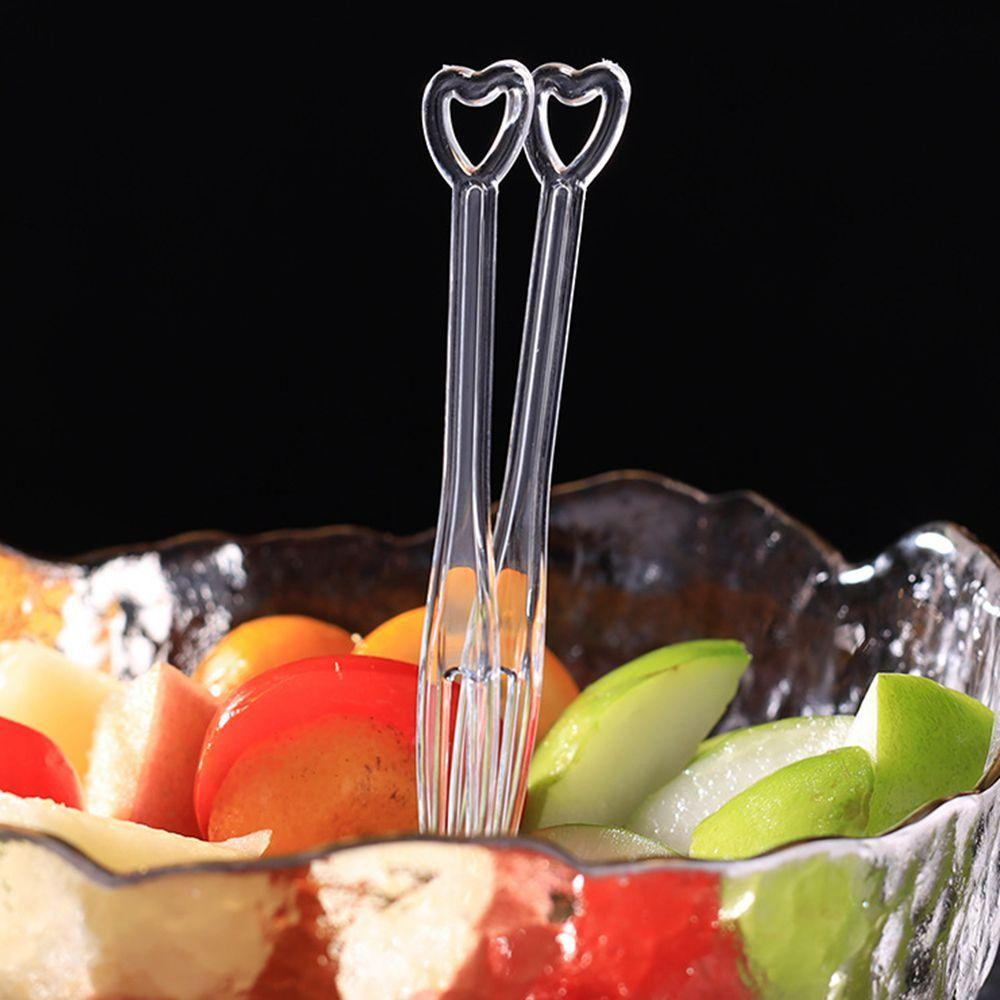 [Elegan] Garpu Buah Mini Pesta Festival Makan Dekorasi Rumah Kue Dessert Fruit Pick Tableware