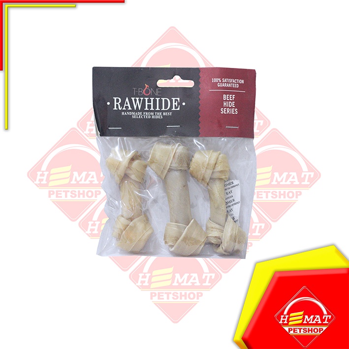 T-Bone Dog Rawhide Pressed Bone / Tulang Buatan Gigitan Doggy Bones