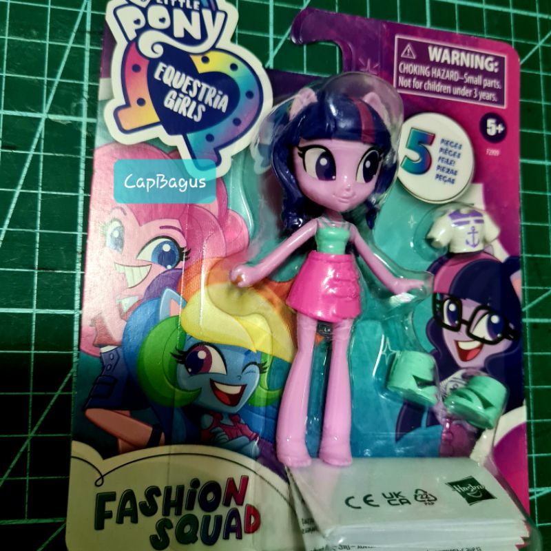 Equestria Girl Fashion Squad Twilight Sparkle my little pony figure set karakter manusia 3 in 8 9 cm