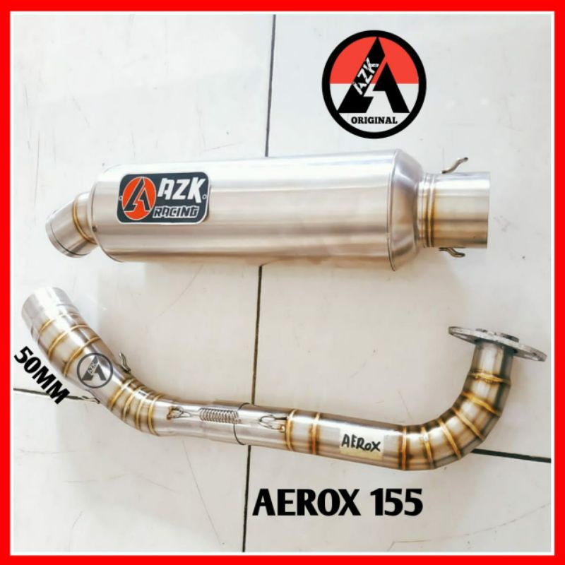 Knalpot AEROX 155 stainless Original AZK