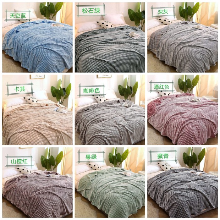 Selimut Bulu Dewasa Emboss Halus UK 180x200cm #Bantal#Guling#Sprei#Bedcover#Murah