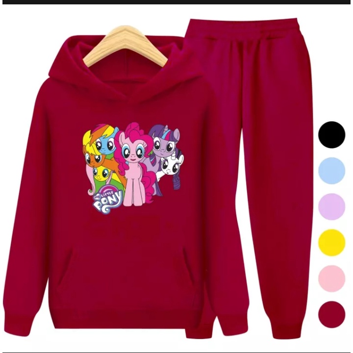 Setelan Unicorn Anak Perempuan 10 thn/Setelan Baju Dan Celana Hoodie Sweater Anak Wanita Terbaru