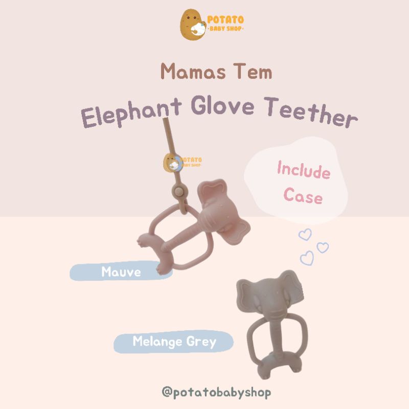 Mamas Tem Elephant Glove Teether + Case Mamastem Jem