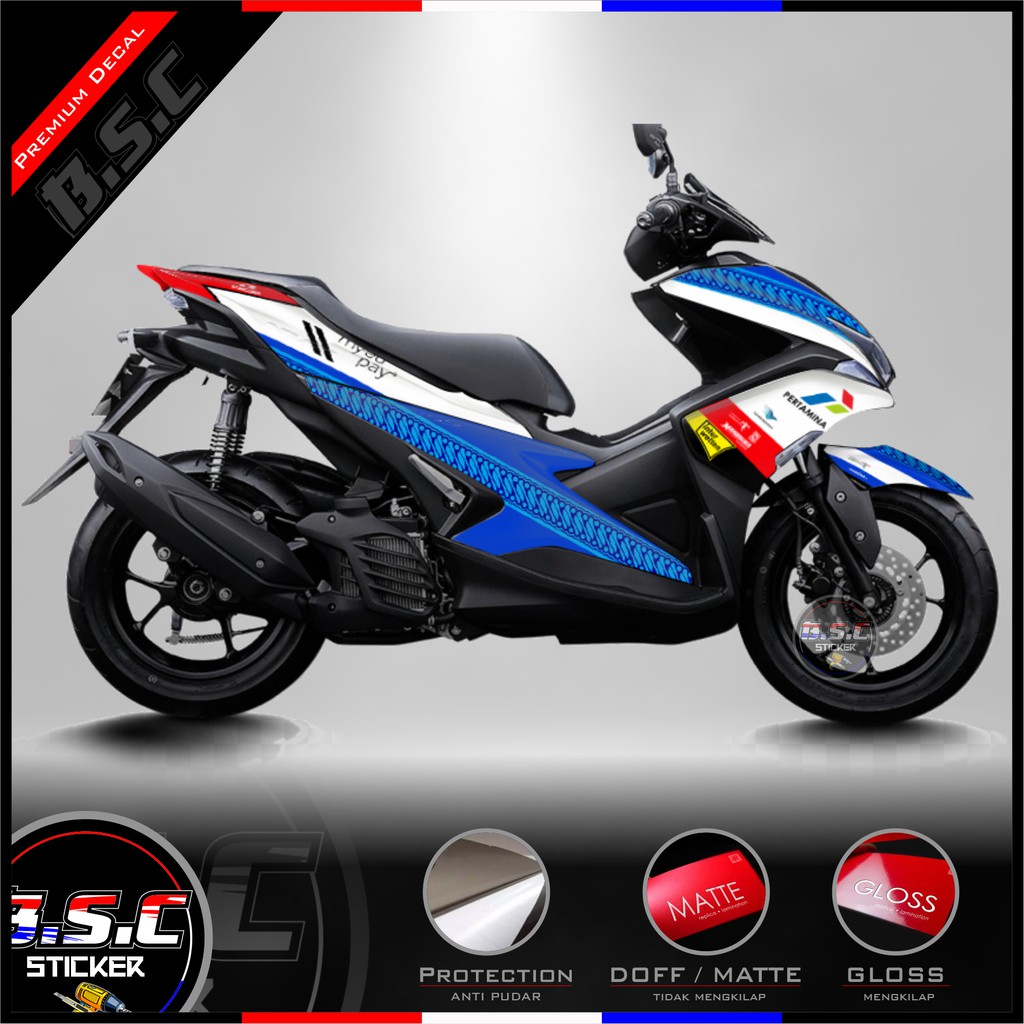 Sticker Decal Aerox 155 Motif Mandalika Livery