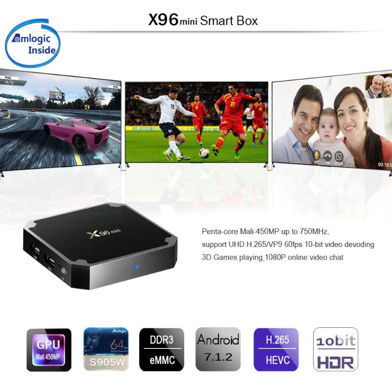 Mini Smart TV Box 4K Android 9.0 4GB 64GB - H96 MAX - Black