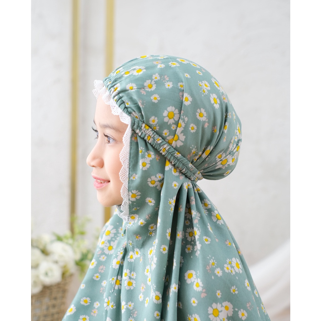 Pusat Beli Mukena Tasik - Mukena Anak (5-12 Tahun) Katun Rayon Bali Sunflower