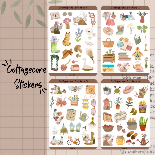 

[KISS CUT] Cottagecore Sticker | stiker cottagecore | stiker aesthetic | stiker murah | stiker hp laptop | stiker vintage