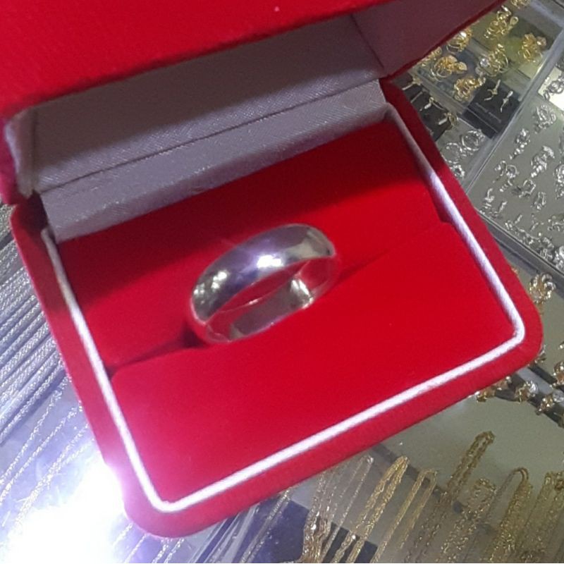 Cincin Perak Murni Polos - Couple - Cowo Cewe Antikarat - Harga Satuan - Silver Asli