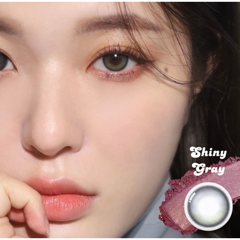 EYEMAZING Softlens - Shiny Ash Gray / Grey / Abu Normal Minus Beda Minus