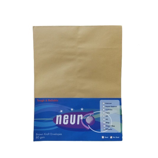 

Limited Amplop Coklat Kwarto Neuro "No Seal" (1 Pack Isi 100 Lembar) Bagus